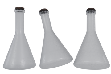 Three conical flasks