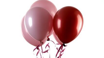 Festive Pink  Red Balloons with Celebration Party.