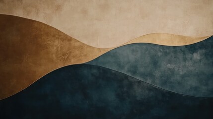 Abstract Waves of Warm and Cool Colors
