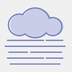 Icon fog. Weather elements symbol. Icons in two tone style. Good for prints, web, smartphone app, posters, infographics, logo, sign, etc.