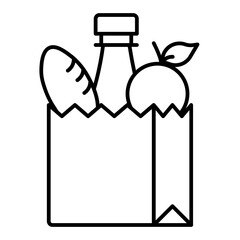 Grocery Bag With Fresh Food