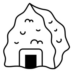 Rice Ball Shaped House Drawing