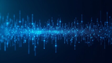 Blue Abstract Digital Data Visualization Background