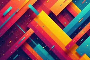 Geometric abstract pattern with bold lines and vibrant colors, pattern, wallpaper