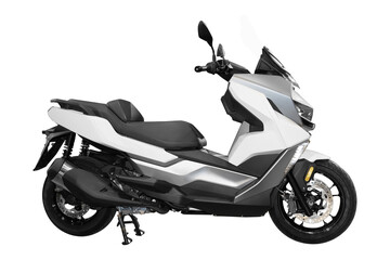 Big scooter , motorcycle side isolated on background. © Emma Grace