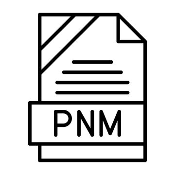 PNM File Format Outline Style Icon