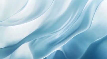 Fototapeta premium Frozen ice crystals showcase delicate abstract patterns in a soft blue-white gradient creating a serene winter minimalist design