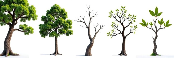 A bunch of isolated tree branches in different directions, wood, texture