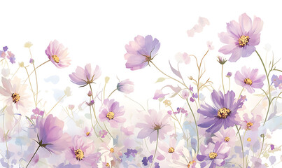 Floral flower vector Illustrations on white background