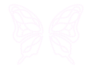 蝶の羽の点線イラスト