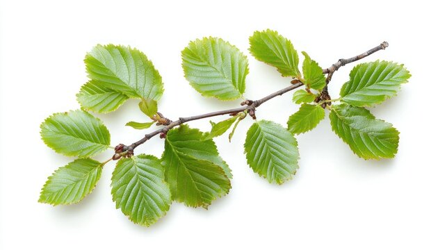 Antacarctic Beech (Nothofagus moorei) isolated on white background
