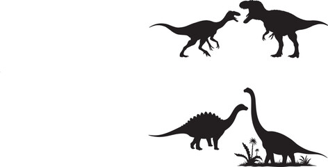 dinosaur image silhouette vector