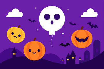 halloween background with pumpkins