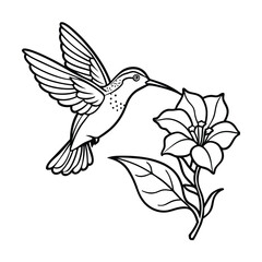 Vector art illustration of a flying bird with floral wings, a nature symbol of peace