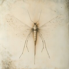 Ephemeral Elegance: A Delicate Mayfly Drawing