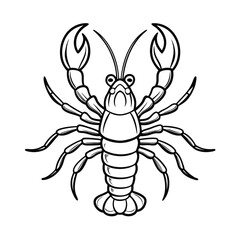 Obraz premium Black vector art of a dangerous crab spider insect design, a cartoon animal illustration