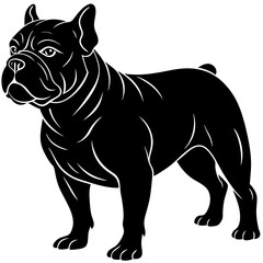 french bulldog vector illustration