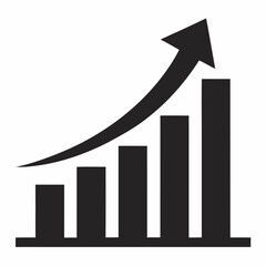 business graph with arrow