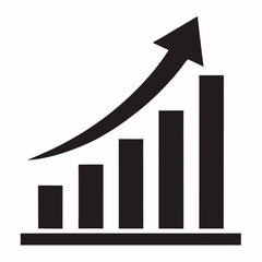 business graph on white background