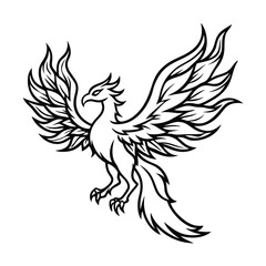 Fototapeta premium Flying dove silhouette vector illustration, a symbol of peace