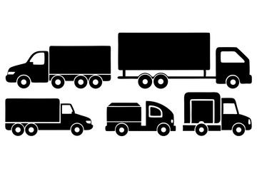 vector set of transport icons