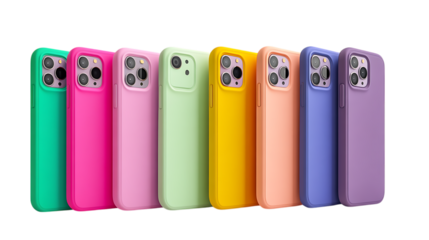 Vibrant Protection A Stunning Set of Multicolored Phone Cases.png