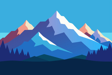 Naklejka premium mountain landscape in the mountains