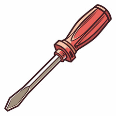Fototapeta premium screwdriver isolated on white