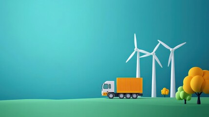 Fototapeta premium Energy in Motion: Capturing the Dynamics of Clean Power