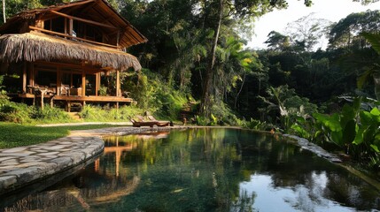 Obraz premium An untouched, ecofriendly jungle full of life