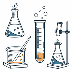 vector illustration of laboratory equipment