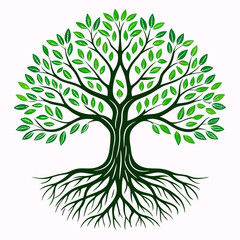 Fototapeta premium green tree vector illustration