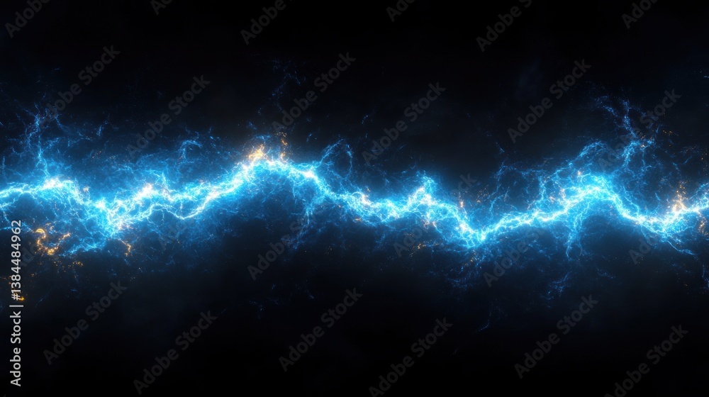 Poster vibrant electric energy wave dynamic background with lightning and action effects