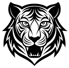 Fototapeta premium tiger head vector