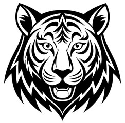 Fototapeta premium tiger head tattoo