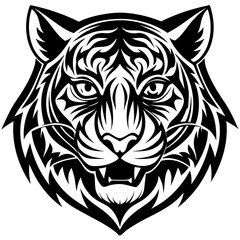Fototapeta premium tiger head tattoo