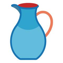 blue vase isolated on white