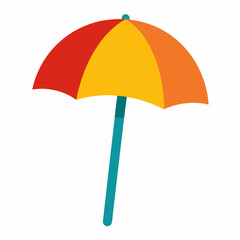 Obraz premium red umbrella on white background