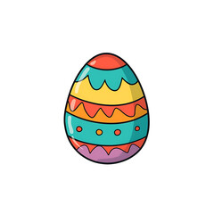 Decorated Easter egg, festive holiday icon