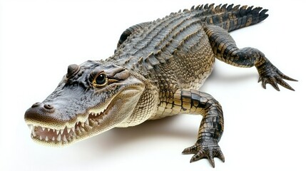 Fototapeta premium Crocodile isolated on white background