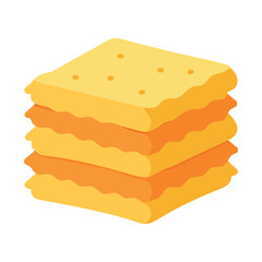  Stack of crackers with soft brie melting slightly