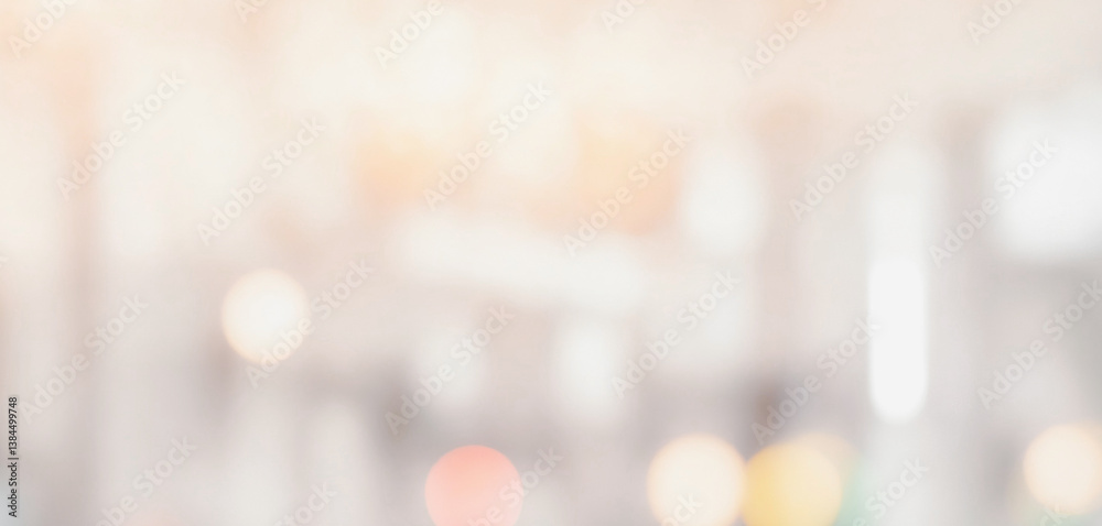 Wall mural image displays a soft, blurred background with pastel colors and bokeh effects creating a serene and
