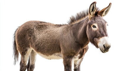 Obraz premium Donkey isolated on white background