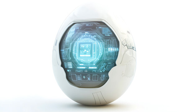 Creative conceptual illustrations of eggs, chickens