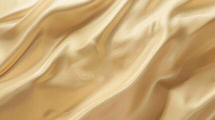 Obraz premium Smooth golden fabric with soft folds and elegant draping, creating luxurious and rich appearance