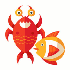 red fish vector illustration