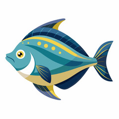 fish on blue background