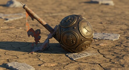 Ancient Relic: A Broken Key in a Desolate Land