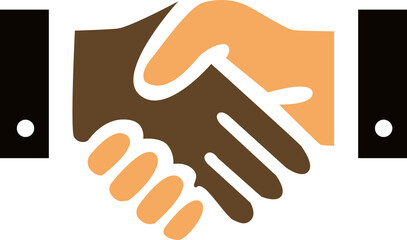 Hand-Drawn Handshake Illustration with Transparent Background