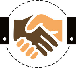 Hand-Drawn Handshake Illustration with Transparent Background